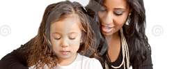 Woman and child in a warm moment